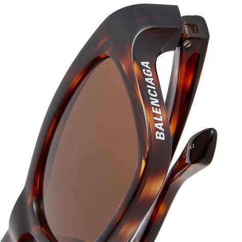 Balenciaga Eyewear Bio Injection Sunglasses Havana And Brown End Us