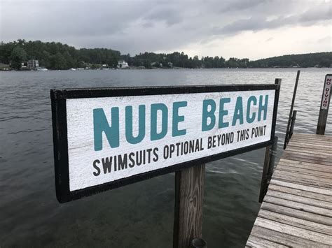 Large Nude Beach Sign Etsy