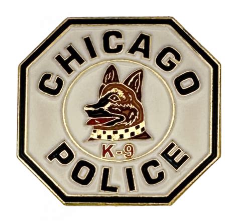 Chicago Police Shoulder Patch Lapel Pin Canine K9 Unit Chicago Cop