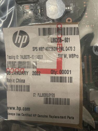 L Hp Motherboard Sps Mbd G Dm Cml Q W Win Ebay