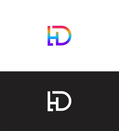 Premium Vector HD DH Letter Logo Brand Icon Identity Sign