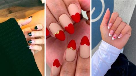 Manicura Rom Ntica Dise Os De U As Francesas Con Corazones En Las