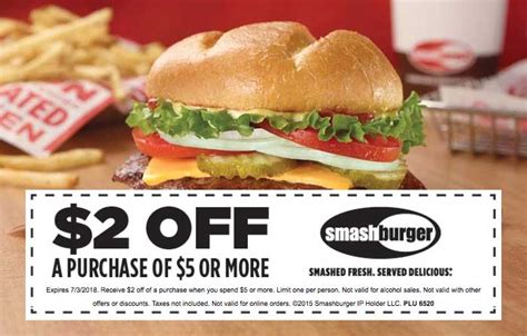 Smashburger July 2024 Coupons and Promo Codes 🛒