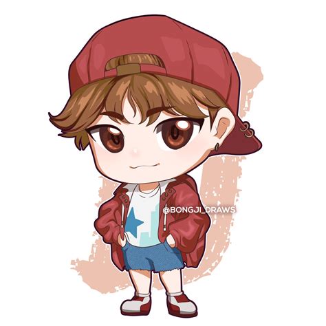 069 - Jungkook from BTS Chibi by Bongjidraws on DeviantArt