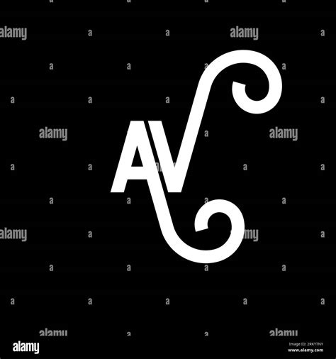 AV Letter Logo Design On Black Background AV Creative Initials Letter