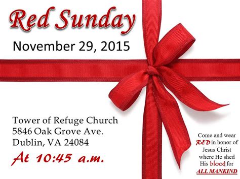 GSO Tower of Refuge Church Invites the IPHC to Celebrate Red Sunday - GSO