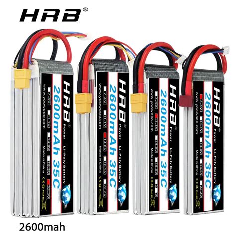 HRB batería Lipo 3S 11 1 V 2600mah 50C 14 8 V 4S XT60 T Deans 7 4