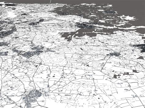 Mapa de la ciudad de Münster Alemania 50x50km Modelo 3D 149 max