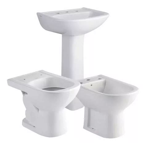 Combo Ferrum Bari Inodoro Corto Bidet 3 Ag Lavatorio Cs6100