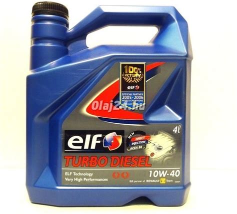 ELF TURBO DIESEL 10W-40 akciós 4L (4 liter) (Személygépjármű motorolaj ...