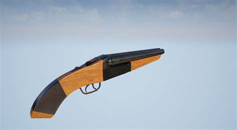 3d Sawed Shotgun Model Turbosquid 1157991