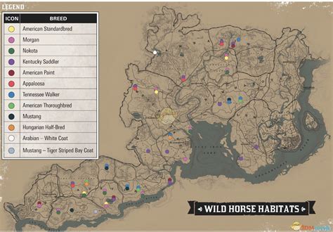 荒野大镖客2野马传奇马位置在哪全野马传奇马位置图鉴3dm单机