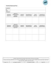 BSBPEF502 Emotional Expression Plan V1 0 Docx Emotional Expression