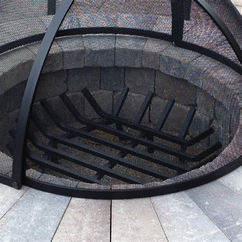 Round Fire Pit Grate Large Size And Firepitscreens Net