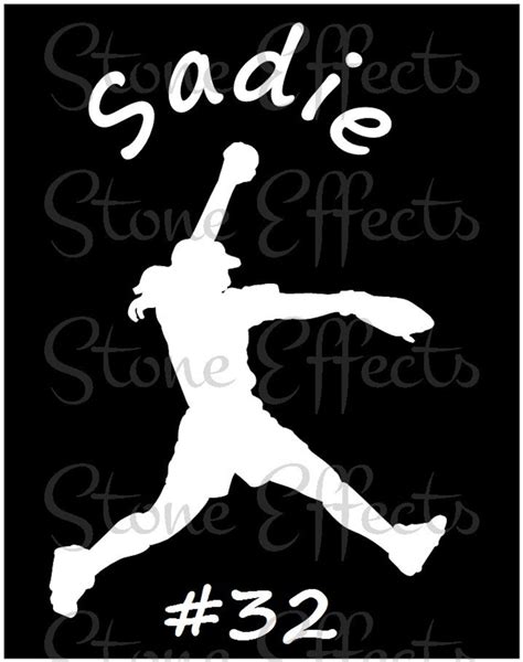 Softball Vinyl Decals Vehicle Decals Fastpitch Decals Outdoor Vinyl