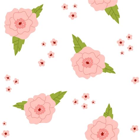 Patr N Transparente Floral Vectorial Flores Grandes Y Peque As En