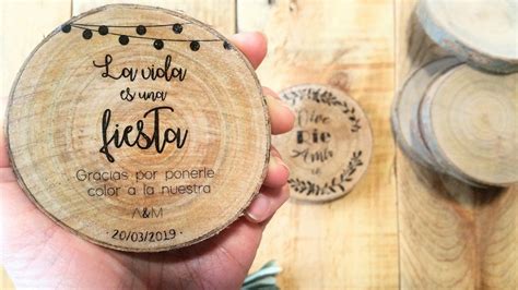 Posavasos Personalizados Posavasos Madera Rodajas De Madera Etsy