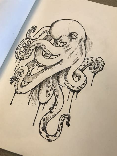 Insta Unholyartist Octopus Tattoo Design Octopus Drawing