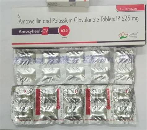 Amoxyheal Amoxyciline And Potassium Clavulanate Tablets Ip 625 Mg At Rs 250 Box In Nagpur