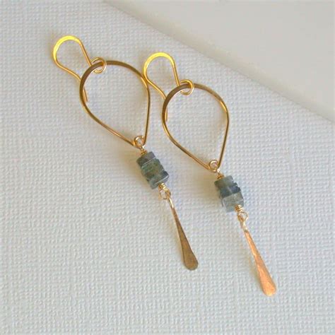 Boucles D Oreilles En Forme De Larme En Labradorite Etsy Canada