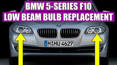 How To Remove Or Replace H7 Low Beam Headlight Bulb Bmw 5 Series F10