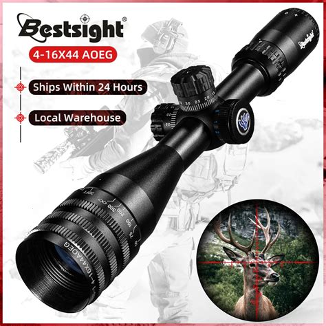 Bestsight 4 16x44 AOE Einstellbare Optic Anblick Gr N Rot Beleuchtet