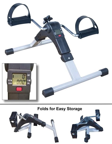 Folding Exercise Peddler with Electronic Display