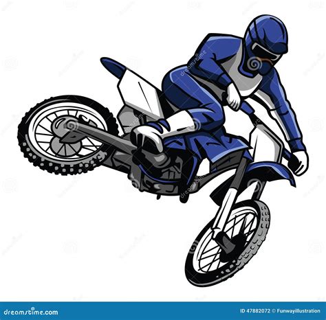 Jinete de la cruz de Moto ilustración del vector Ilustración de