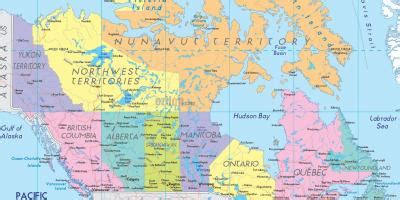 Canada map - Maps Canada (Northern America - Americas) - Cities