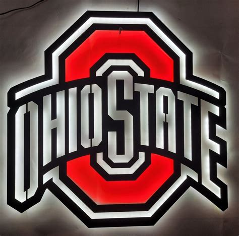 Ohio State Led Sign, Metal Sign, Ohio State Led Illuminated Decor ...