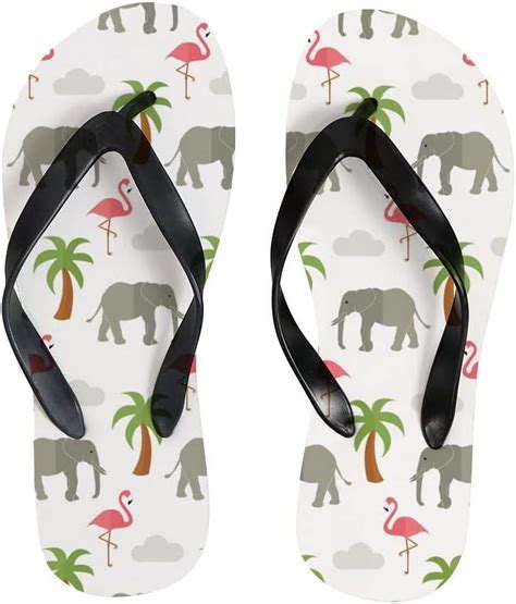 Freeamg Women Flip Flops Slippers Cute Elephants Animal Tropical