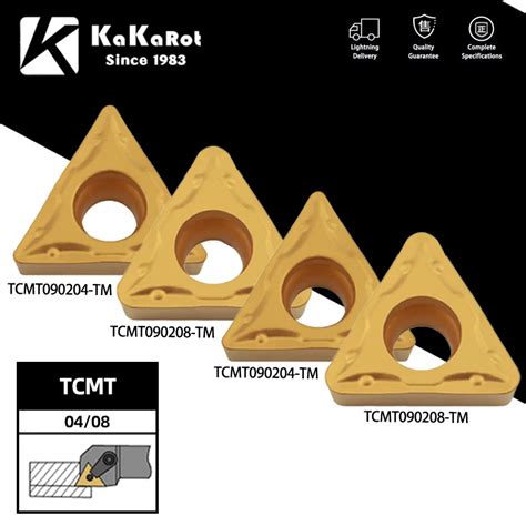 KaKarot 10pcs Carbide Insert TCMT090204 TM TCMT090208 TM UE6020 UE6030