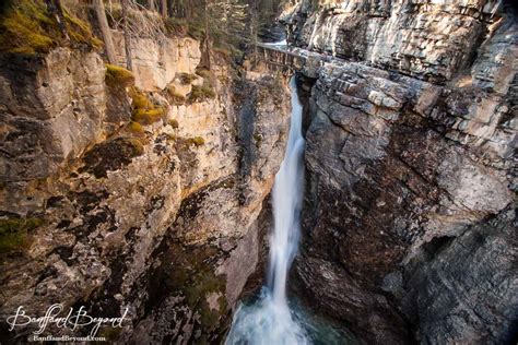 upper falls at johnston canyon hiking trail