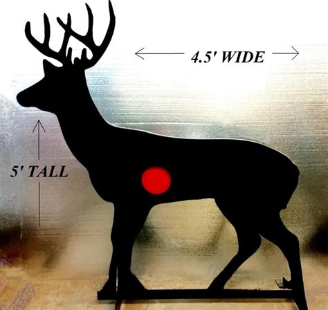 3 8 Thick Ar500 High Grade Steel Reactive Huge Deer Target