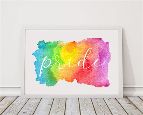 Pride Framed Print Gay Homosexual Lesbian Rainbow Pride Celebrate Queer Wall Art LGBT