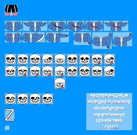 Updated Customtale Sans Battle Sprite Sheet : r/Undertale