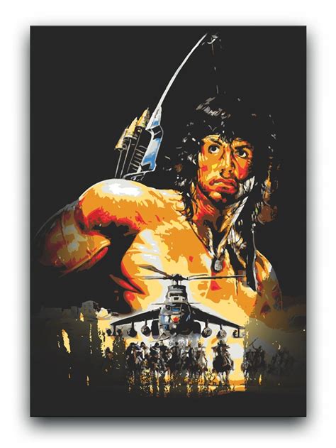 Plakat Filmowy Gamingowy Ksi Kowy Komiksowy Rambo Sylvester