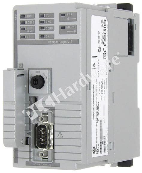 PLC Hardware: Allen-Bradley 1768-L45 CompactLogix L45 Processor, 3MB Memory