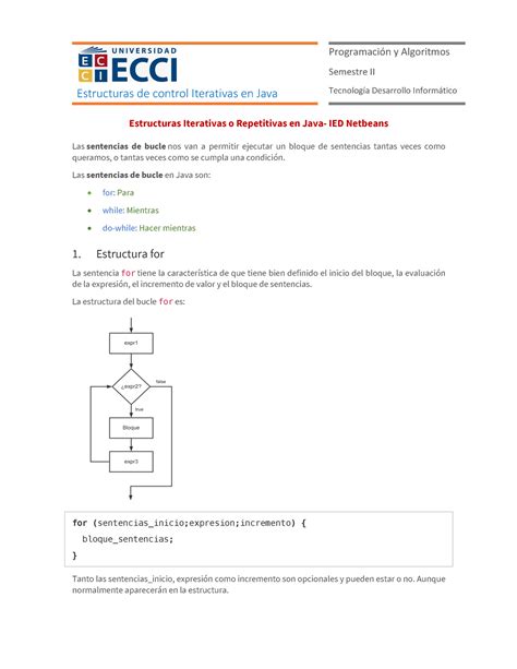 Estructuras Iterativas O Bucles En Java Estructuras De Control