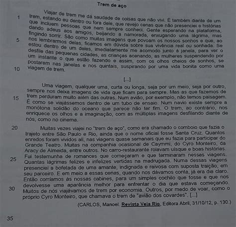 Releia Atentamente O Trecho Abaixo Retirado Do Primeiro Par Grafo Do