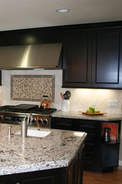 Dark Cabinets With White Granite Countertops | Countertopsnews