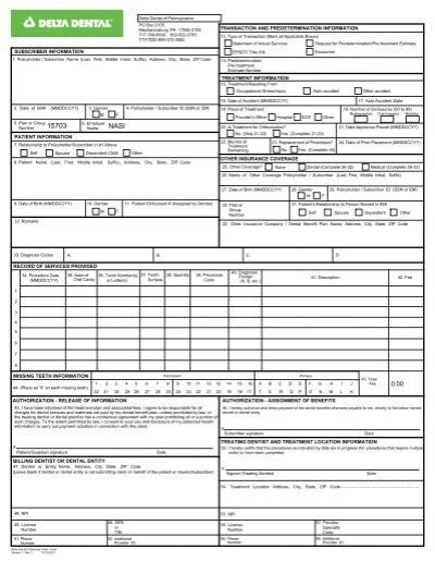 Nasi Claim Form Delta Dental Insurance