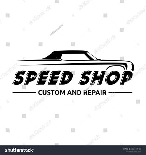 Speed Shop Custom Repair Logo Vector Stock Vector (Royalty Free) 2221435487 | Shutterstock