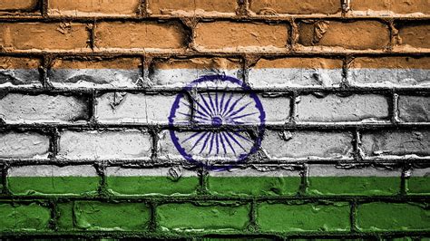 India Flag Texture Wall Brick Paint U Background Indian Flag