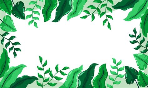 nature background with tropical leaf border 47918447 Vector Art at Vecteezy