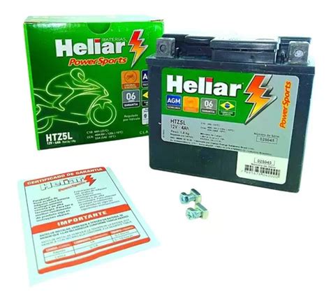 Bateria Moto Heliar Htz5 4 Ampéres Bros Start Fan Titan 150 Frete grátis