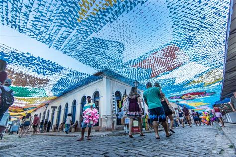 Centro Histórico De Sao Luis Do Maranhao Decorado Bandeiras De Sao