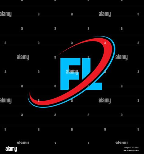 FL F L Letter Logo Design Initial Letter FL Linked Circle Uppercase