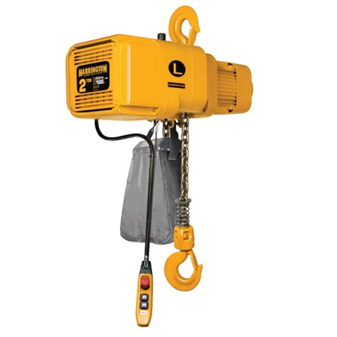 Harrington NER Electric Chain Hoist With Plain Trolley 10 Ton 20 Ft