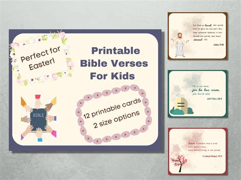 Printable Bible Verse Cards for Kids Bible Scriptures for Kids ...